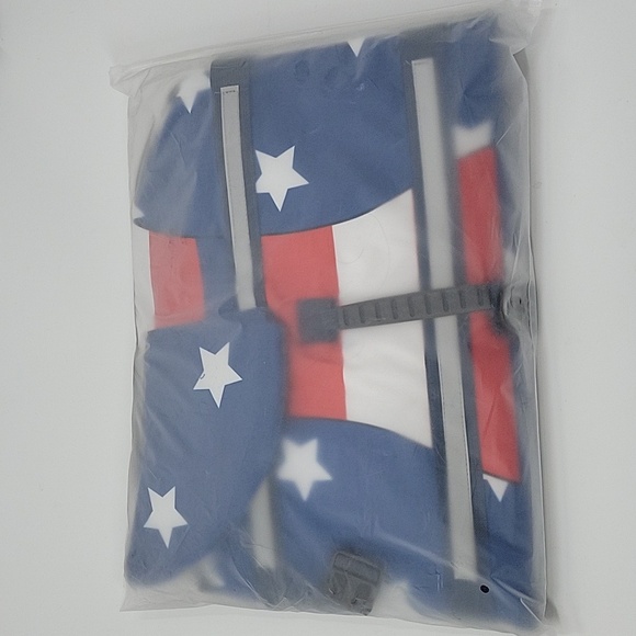 Patriotic Dog Life Jacket with Shark Fin New - Picture 7 of 14